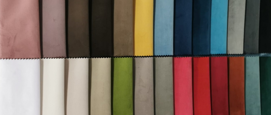 Distribución y comercializacón de las cartas de colores de terciopelo en 3,00 mtrs de ancho. 